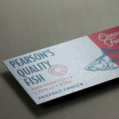 Silver Pearl Business Cards